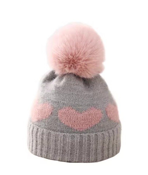 Heart Pom Beanie