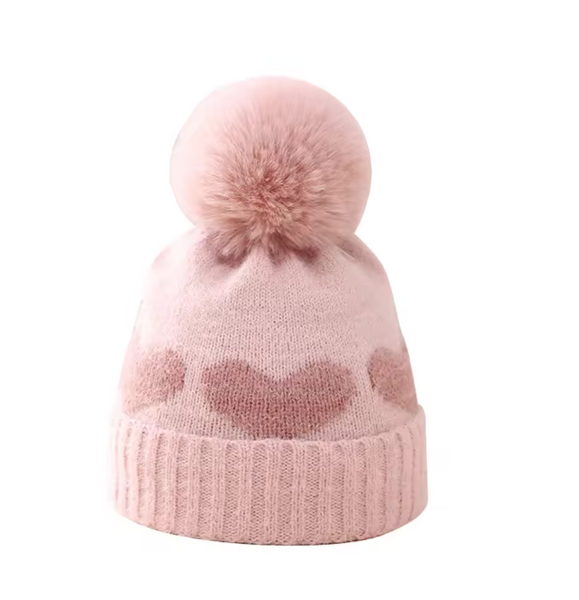 Heart Pom Beanie